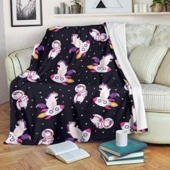 Space Astronaut Unicorn Bestseller Fleece Blanket Throw Blanket Gift