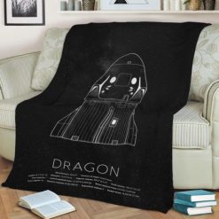 Spacex Crew Dragon Best Seller Fleece Blanket Throw Blanket Gift