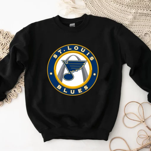 St Louis Blues Nhl Ice Hockey Sports Front Back Customized Text Number Unisex T-Shirt