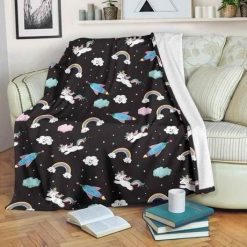 Star Space Unicorn Bestseller Fleece Blanket Throw Blanket Gift