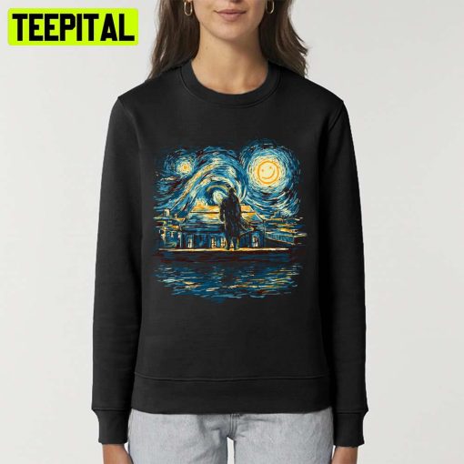 Starry Fall Sherlock Van Gogh Unisex T-Shirt