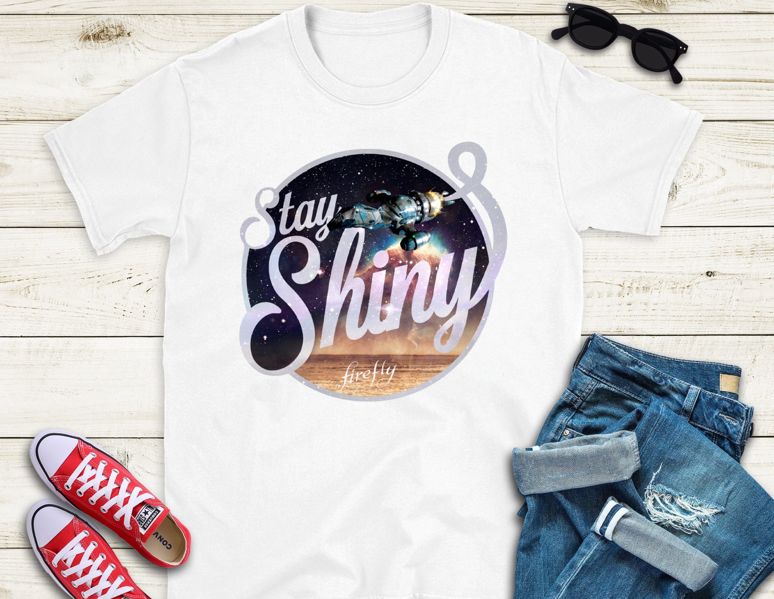 Stay Shiny Tv Sci-Fi Firefly Quote Comic Con Unisex T-Shirt