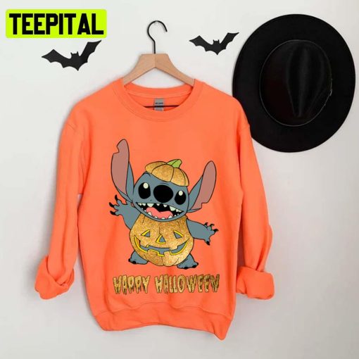 Stitch Vintage Vacation Happy Halloween Unisex T-Shirt