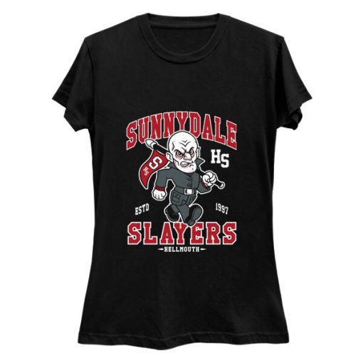 Sunnydale High School Vampire Vintage Distressed Horror College Mascot Unisex T-Shirt