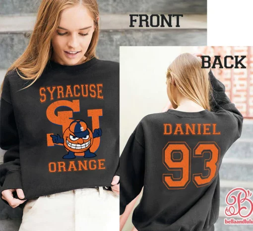 Syracuse Orange Basketball Ncaa Sports Front Back Customized Text Number Unisex Sweatshirt