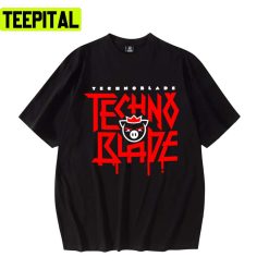 Technoblade Logo Red Text Illustration Unisex T-Shirt