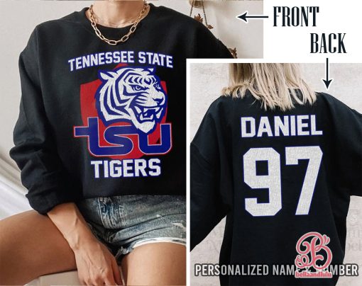 Tennessee State Football Ncaa Sports Front Back Customized Text Number Unisex Sweatshirt