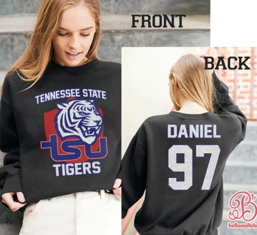 Tennessee State Football Ncaa Sports Front Back Customized Text Number Unisex Sweatshirt