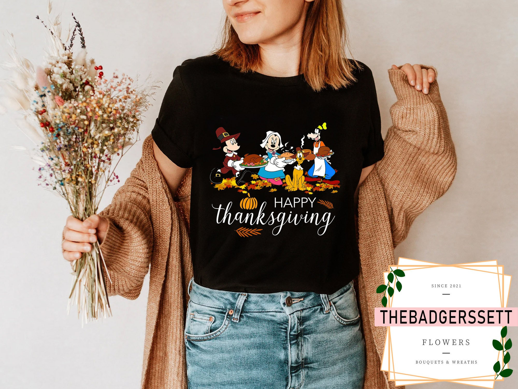 Thanksgiving Micky Minnie Goofy Party Thanksgiving Mickey And Friends Disney Unisex T-Shirt