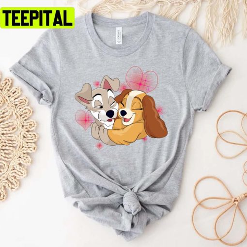 The Big Hug Love Lady And The Tramp Unisex T-Shirt