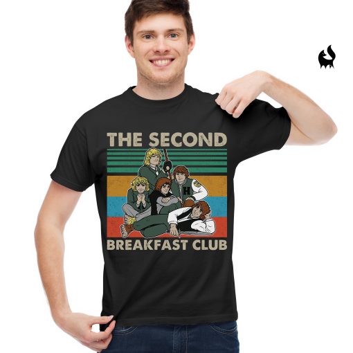 The Second Breakfast Club Lotr Hobbit Retro Vintage Unisex T-Shirt