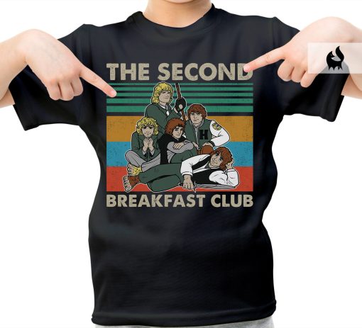 The Second Breakfast Club Lotr Hobbit Retro Vintage Unisex T-Shirt