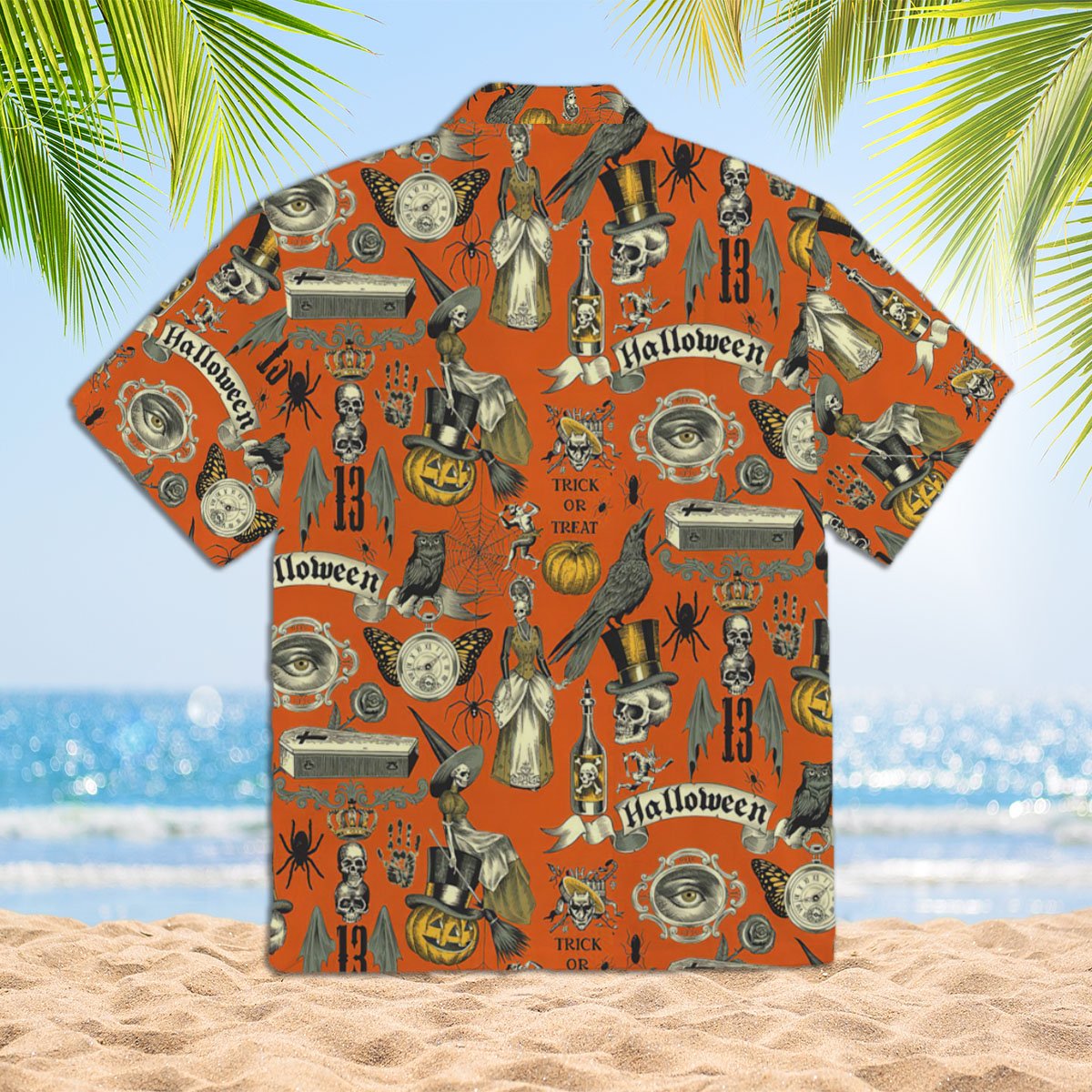 The Witch 3d All Over Print Button Design For Halloween Hawaii Shirt