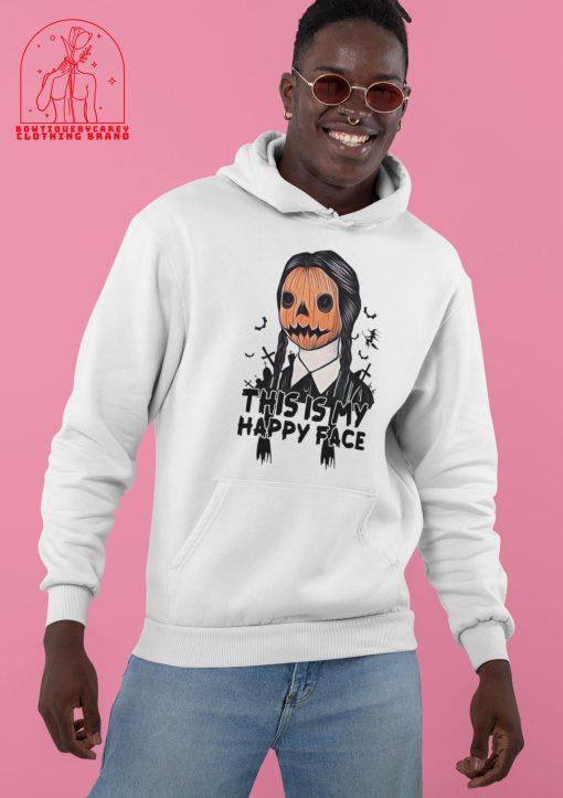 This Is My Happy Face Wednesday The Addams Family Halloween Unisex T-Shirt