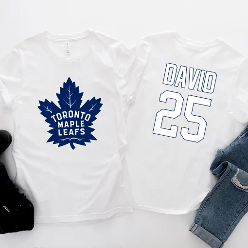 Toronto Maple Leafs Nhl Ice Hockey Sports Front Back Customized Text Number Unisex T-Shirt