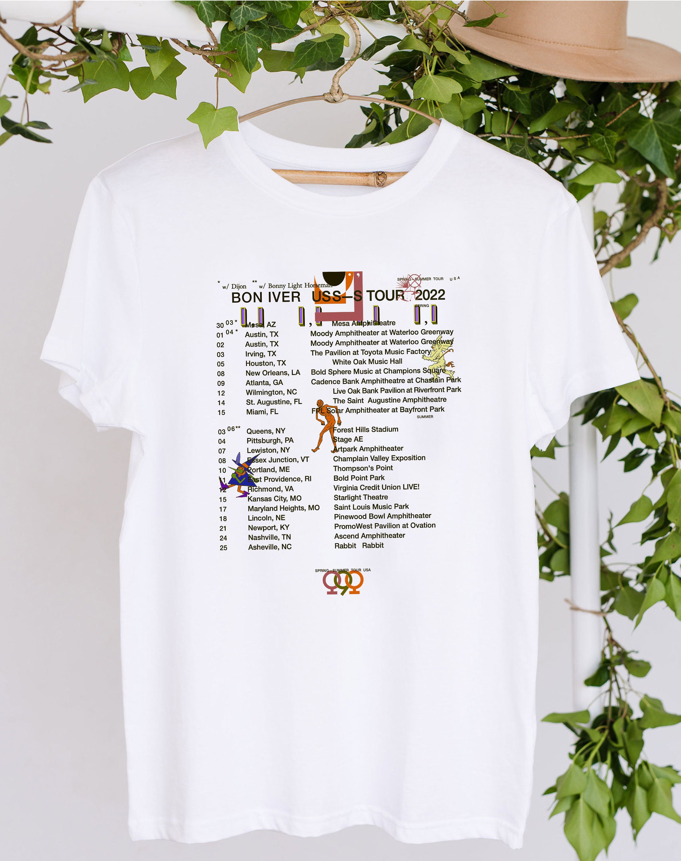 bon iver tour shirt