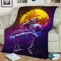 Travis Scott 80s Fleece Blanket Throw Blanket Gift