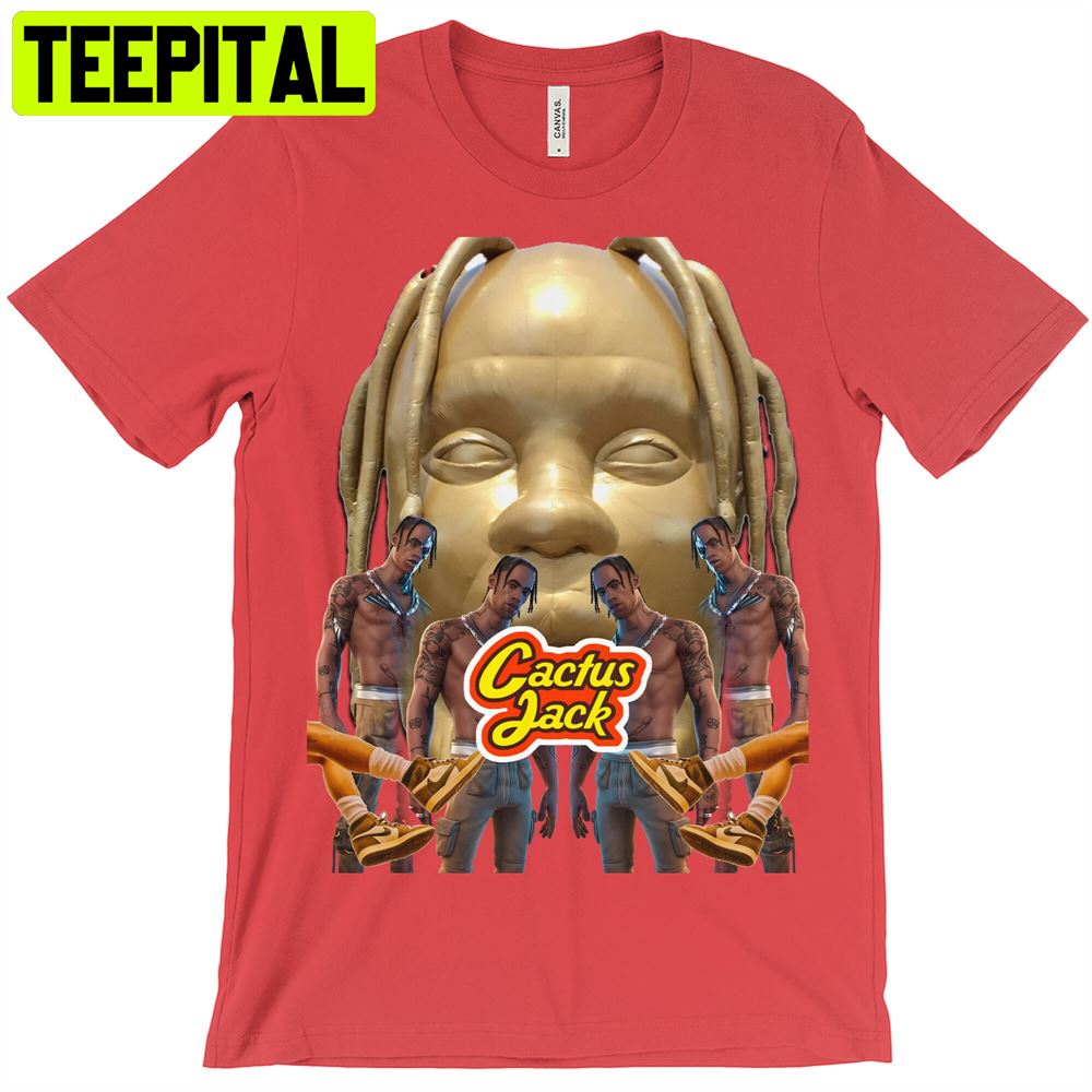 Travis Scott Cactus Jack Gold Big Face Unisex T-Shirt