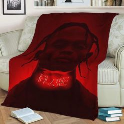 Travis Scott Rapper Hiphop Best Seller Fleece Blanket Throw Blanket Gift 1