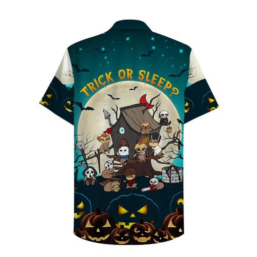 Trick Or Sleep 3d All Over Print Summer Button Design For Halloween Hawaii Shirt