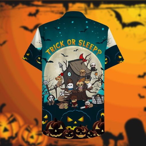 Trick Or Sleep 3d All Over Print Summer Button Design For Halloween Hawaii Shirt