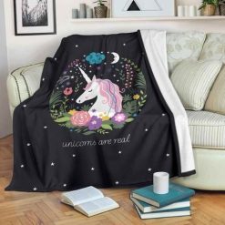 Unicorn Real Fleece Blanket Throw Blanket Gift