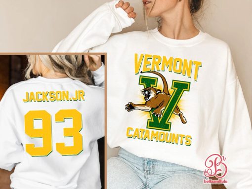 Vermont Catamounts Basketball Ncaa Sports Front Back Customized Text Number Unisex Sweatshirt