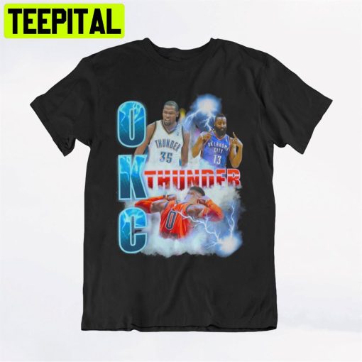 Vintage Art Okc Thunder Harden Kevin Durant Unisex T-Shirt