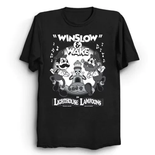 Vintage Cartoon Lighthouse Lampoons Winslow & Wake Rubberhose Vintage Cartoon Cult Movie Unisex T-Shirt