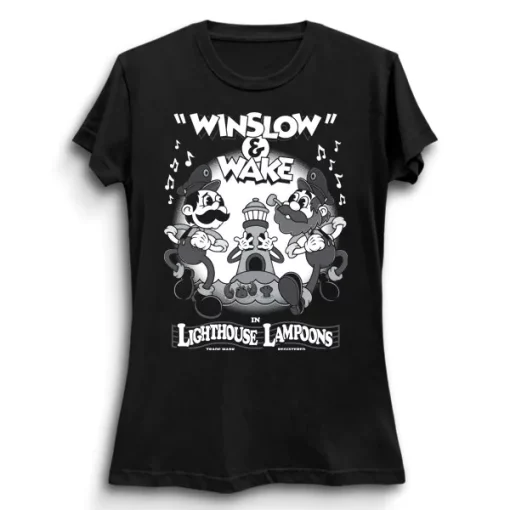 Vintage Cartoon Lighthouse Lampoons Winslow & Wake Rubberhose Vintage Cartoon Cult Movie Unisex T-Shirt