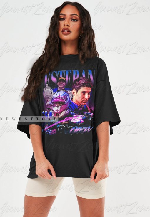 Vintage Esteban Ocon Driver Racing Championship Formula Racing Unisex T-Shirt