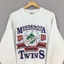 Vintage Minnesota Twins Mlb Large 1991 World Series Champions Minnesota Twins Baseball Unisex Sweatshirt