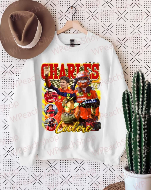 Vintage Retro 90s Charles Leclerc Racing Unisex T-Shirt