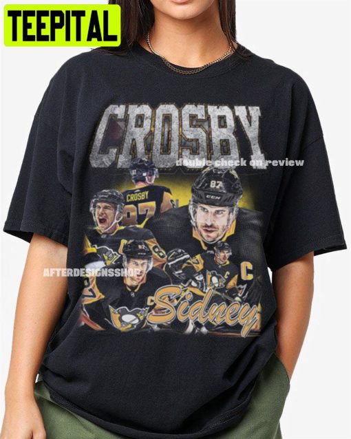 Vintage Sidney Crosby Ice Hockey Professional Hockey Championship Sport Unisex T-Shirt