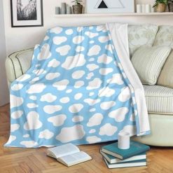 White And Blue Cow Best Seller Fleece Blanket Throw Blanket Gift