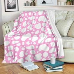 White And Pink Cow Best Seller Fleece Blanket Throw Blanket Gift