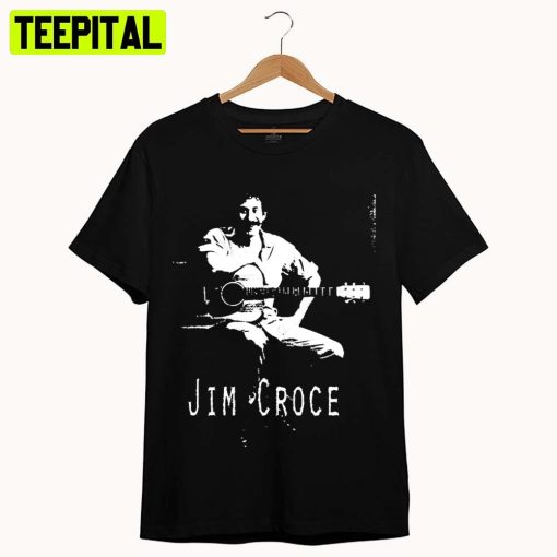 White Art Portrait Jim Croce Jim Croce Unisex T-Shirt