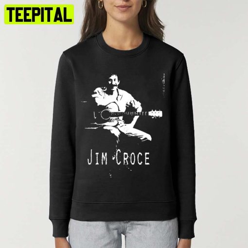 White Art Portrait Jim Croce Jim Croce Unisex T-Shirt