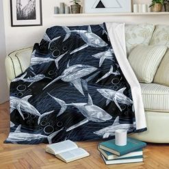 White Shark King Of The Ocean Best Seller Fleece Blanket Throw Blanket Gift