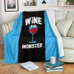 Wine Monster Fleece Blanket Throw Blanket Gift