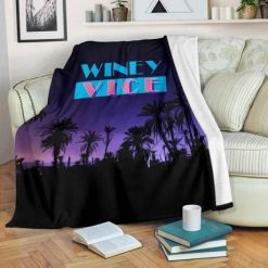 Winey Vice Fleece Blanket Throw Blanket Gift