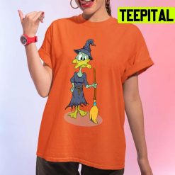 Witch Donald Duck Design For Halloween Unisex T-Shirt