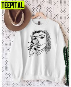 Woman Face One Line Art Unisex Sweatshirt