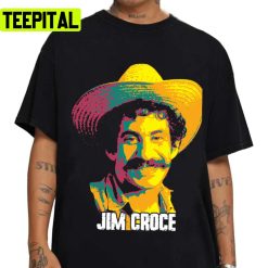 Yellow Iconic Hat Jim Croce. James Joseph Croce. An American Folk And Rock Singersongwriter Unisex T-Shirt