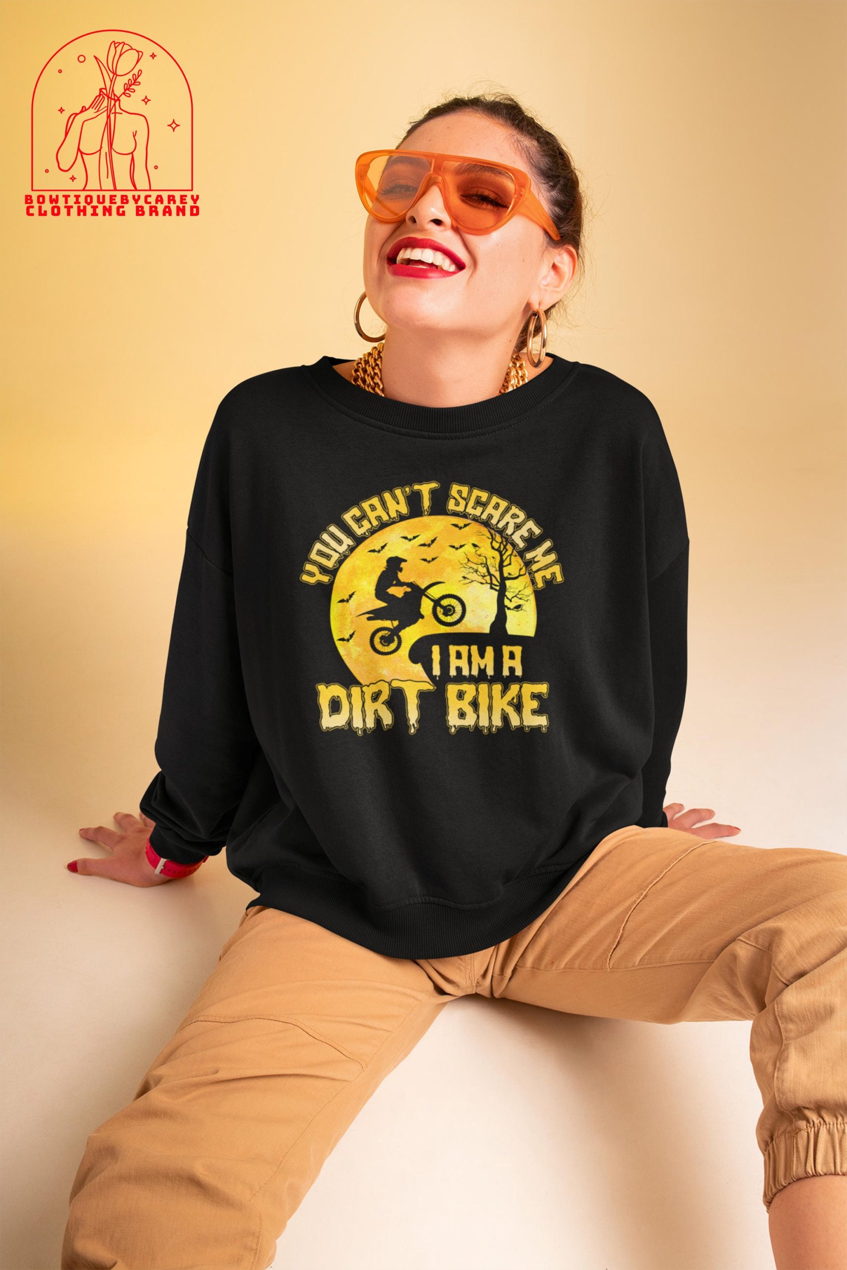 You Can't Scare Me I Am A Dirt Bike Moonlight Motorbike Halloween Unisex T-Shirt