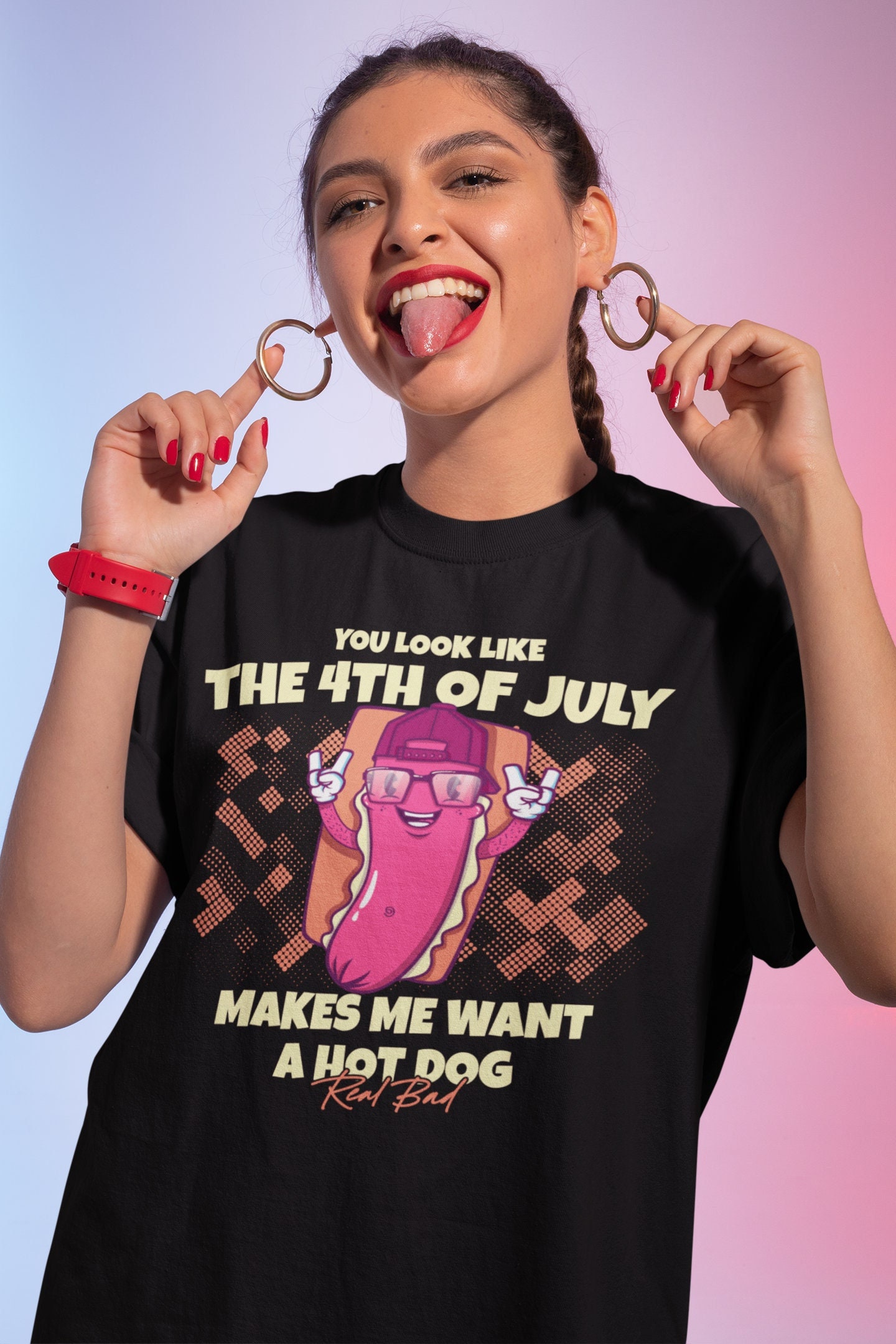 You Look Like The 4th Of July Makes Me Want A Hot Dog Real Bad Anime Unisex T-Shirt