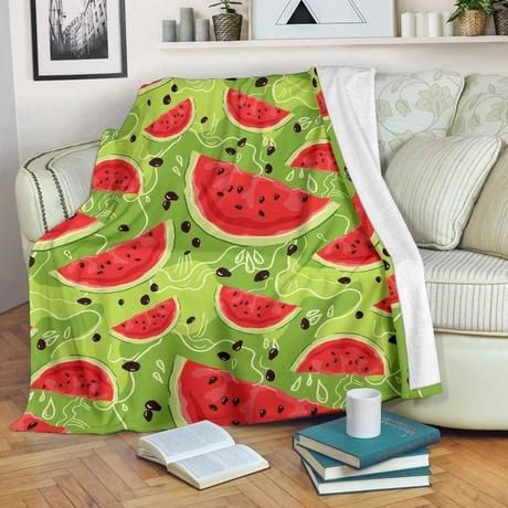 Yummy Watermelon Pieces Bestseller Fleece Blanket Throw Blanket Gift