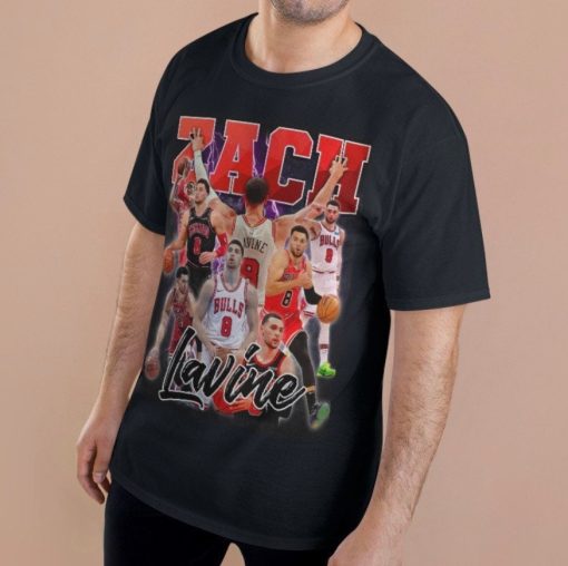 Zach Lavine Nba Chicago Bulls Vintage Art Unisex T-Shirt