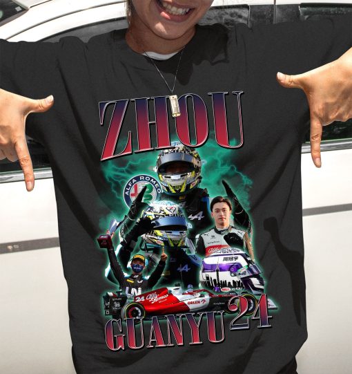 Zhou Guanyu 24 Alfa Romeo Guanyu China Driver 2022 Nascar Racing Formula 1 F1 Shirt