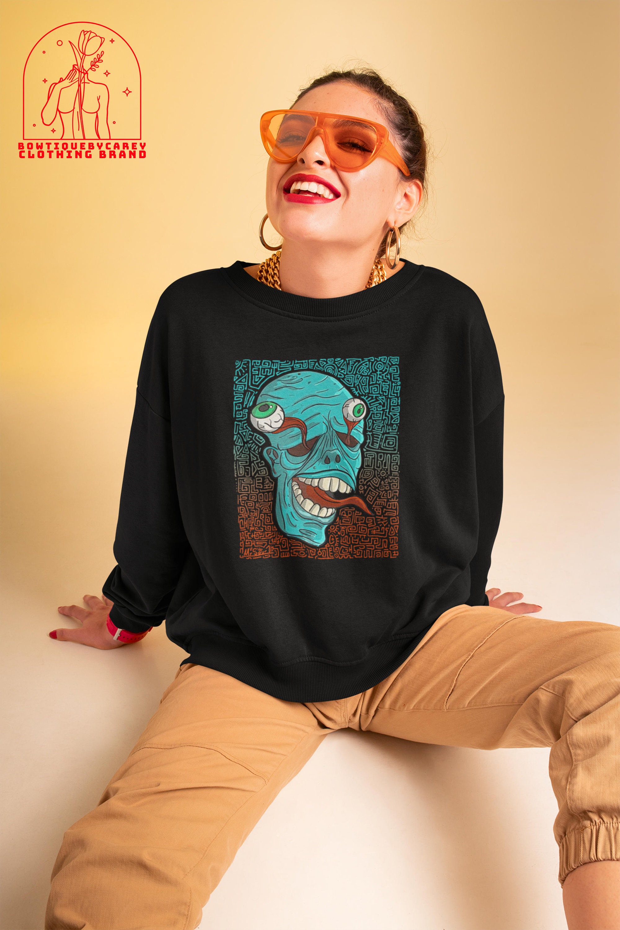 Zombie Head Cool Design Halloween Horror Movie Zombie Frankenstein Unisex T-Shirt